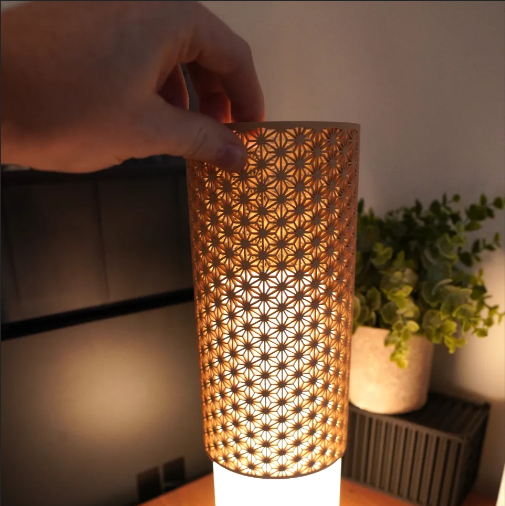 Kumiko Japanese Pattern LED Lamp - Home Decorator Lamp view 3