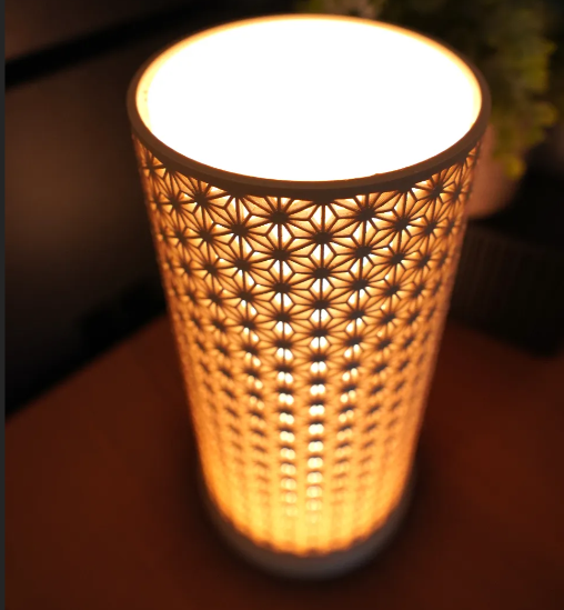 Kumiko Japanese Pattern LED Lamp - Home Decorator Lamp view 2