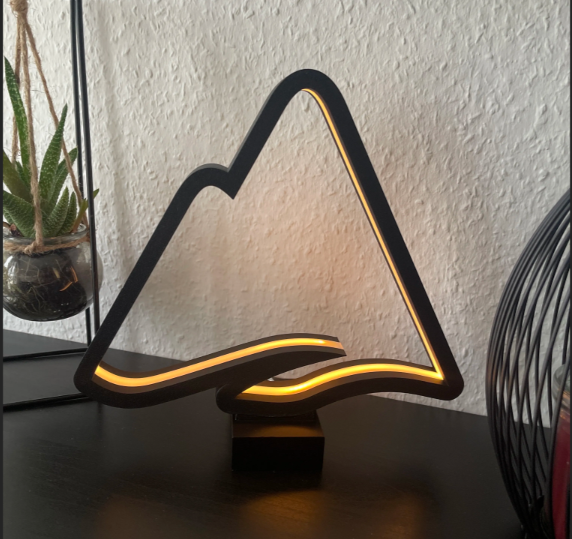 Modern Mountain LED Lamp view 3